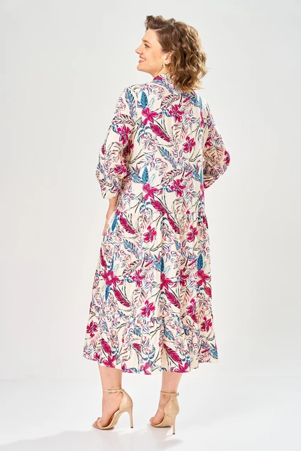 Платье 1152 молочно-розовый KaVari plus size