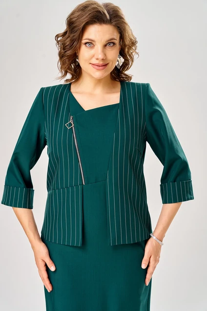 Платье 1158-3 зеленый KaVari plus size