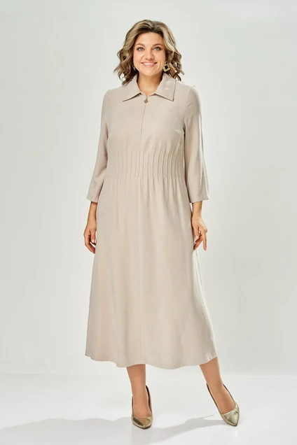 Платье 1164-1 бежевый KaVari plus size