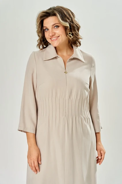 Платье 1164-1 бежевый KaVari plus size