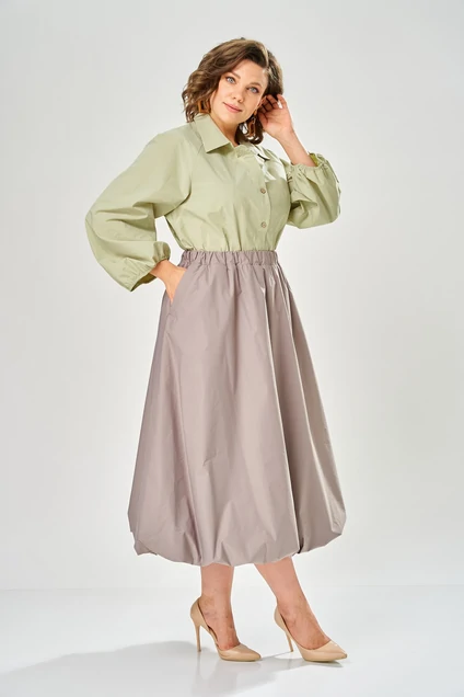 Юбка 2014-1 серо-фиолетовый KaVari plus size