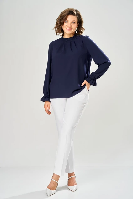 Блузка 4035-1 темно зеленый KaVari plus size