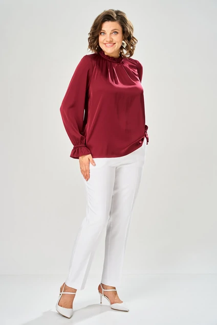 Блузка 4035-3 бордовый KaVari plus size
