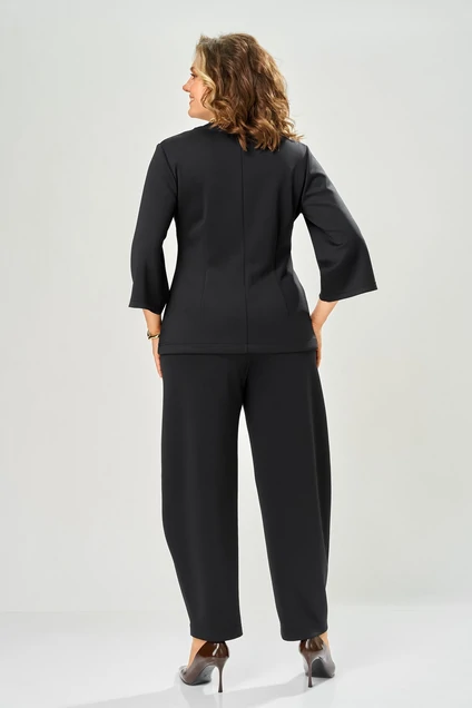 Костюм брючный 8074 черный KaVari plus size