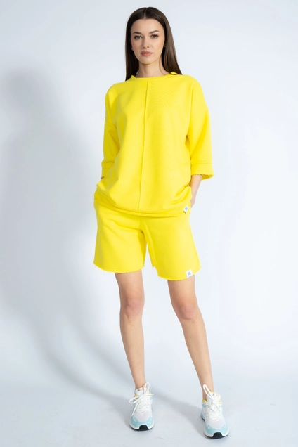 Костюм с шортами 4019-4018 желтый Kivviwear