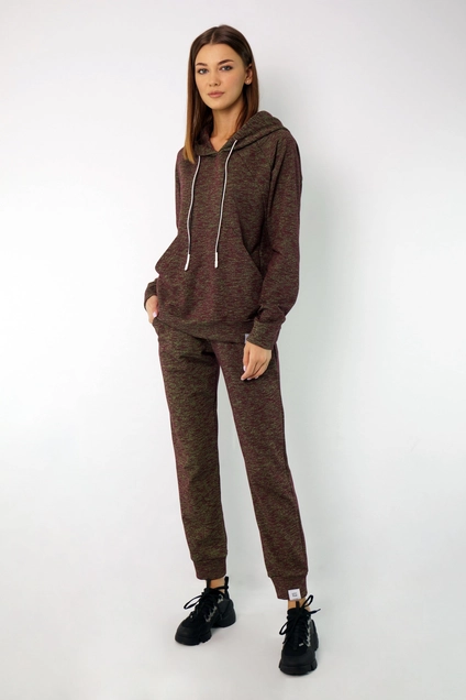 Спортивный костюм 4046-4050 бордово-салатовый меланж Kivviwear