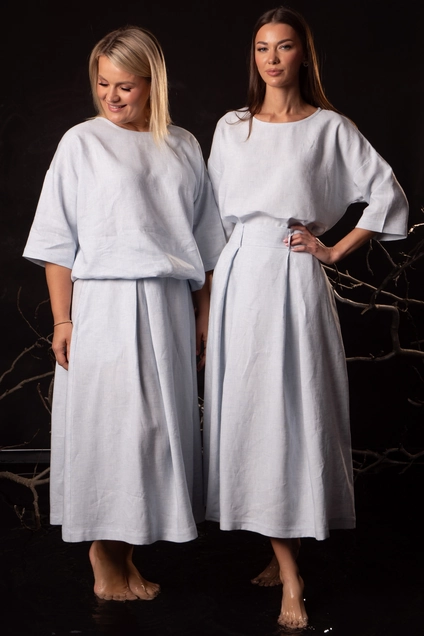 Костюм с юбкой 4316+4318-03 голубой Kivviwear