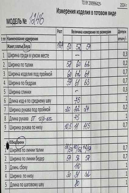 Костюм брючный 1246 Кокетка и К
