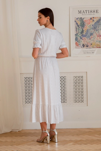 Платье 1230 белый LADIS LINE
