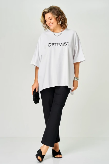 Футболка 086 белый optimist LARINI