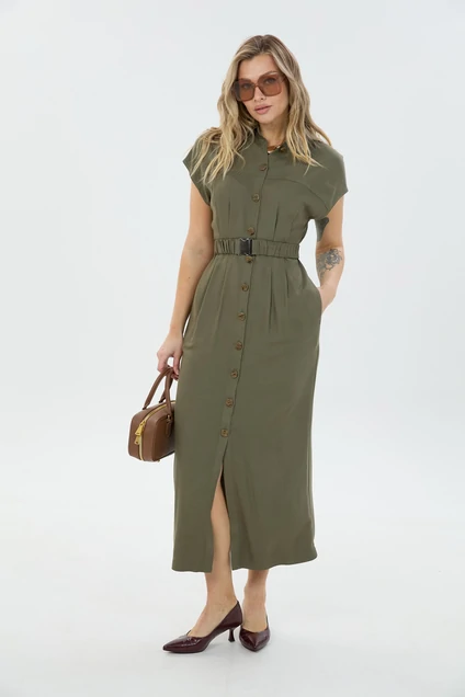 Платье М186 хаки LM (Лаборатория моды)