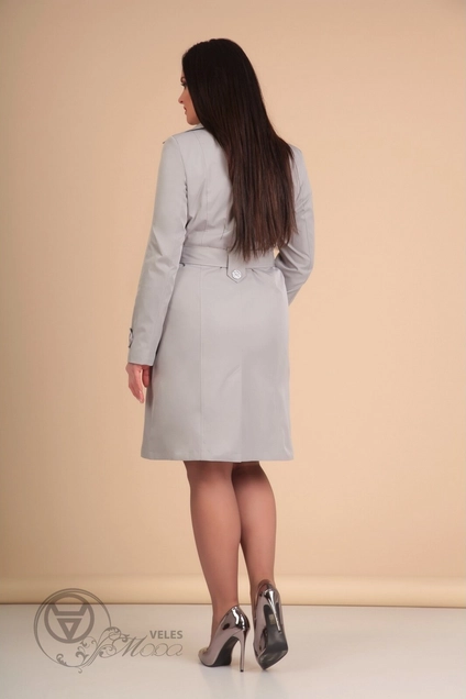 Плащ 374 серый Lady Line