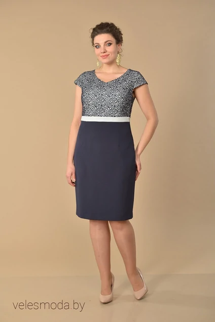 Комплект с патьем 1646 синий+белый Lady Style Classic