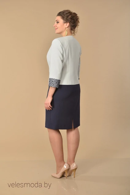 Комплект с патьем 1646 синий+белый Lady Style Classic