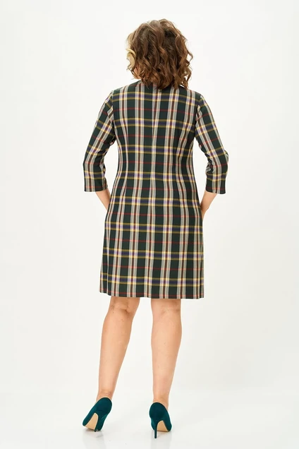 Платье 2090 зеленый + желтый Lady Style Classic
