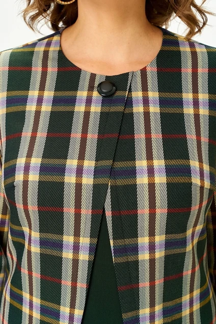 Платье 2090 зеленый + желтый Lady Style Classic