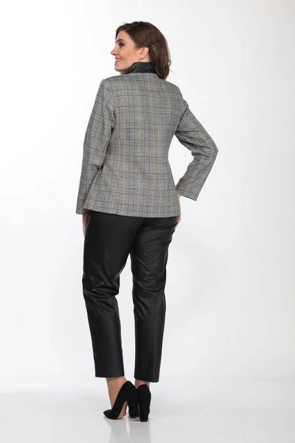 Костюм брючный 2148 черный с серым Lady Style Classic