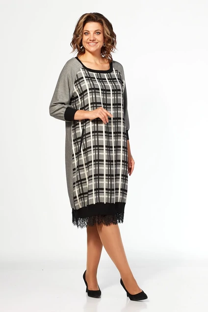 Платье 2813 серый Lady Style Classic