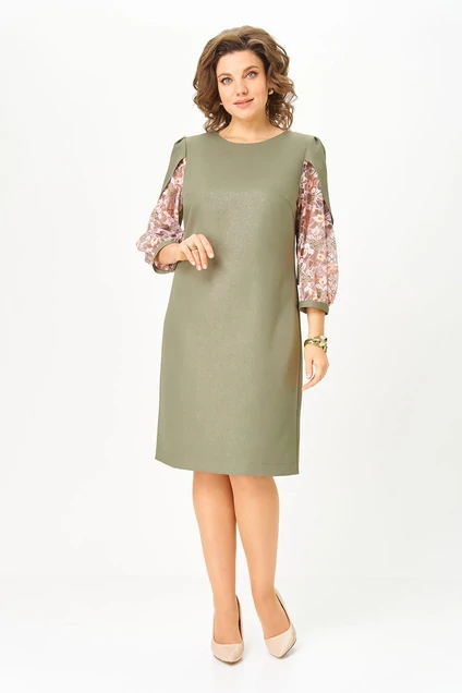 Платье 3062 оливковый Lady Style Classic