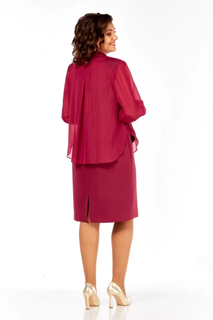 Костюм с платьем 3123-1 красный Lady Style Classic