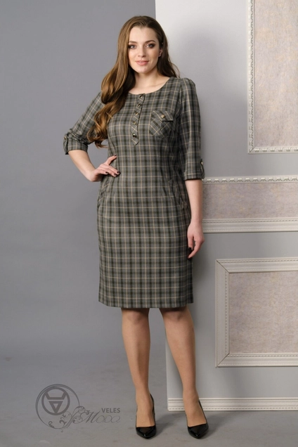 Платье 432 клетка Lady Style Classic