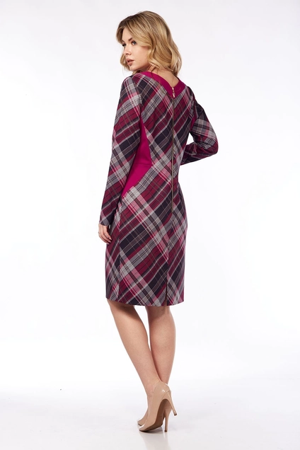 Платье 754 фуксия с серым Lady Style Classic