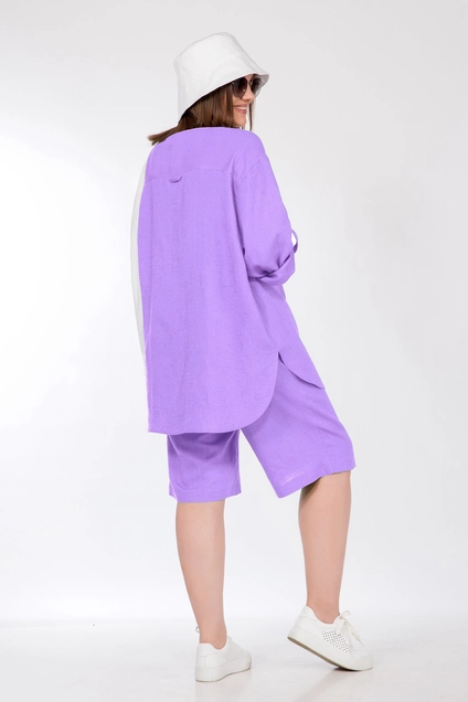 Костюм с шортами 2830 белый + аметистовый Ladysecret
