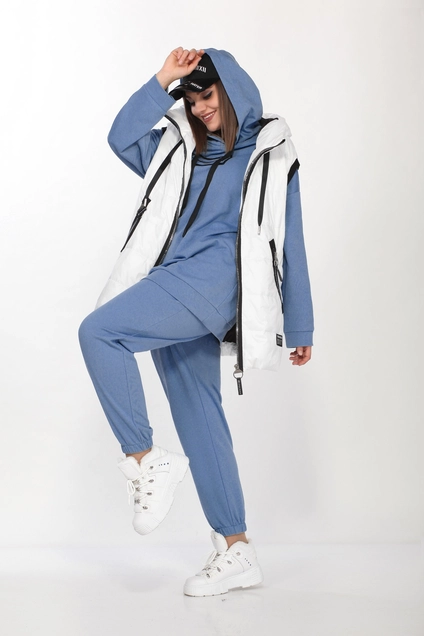 Спортивный костюм 4001 белый + синий Ladysecret