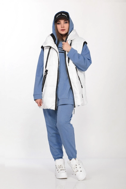 Спортивный костюм 4001 белый + синий Ladysecret
