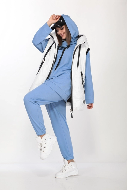 Спортивный костюм 4001 белый+голубой Ladysecret