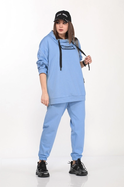 Спортивный костюм 4002 голубой+белый Ladysecret