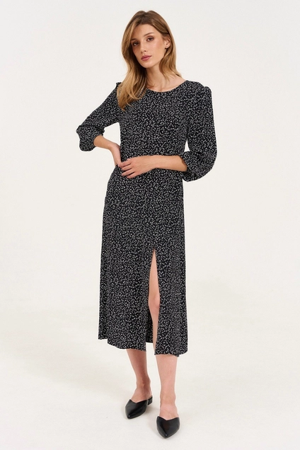 Платье 11348 рисунок на черном LeNata