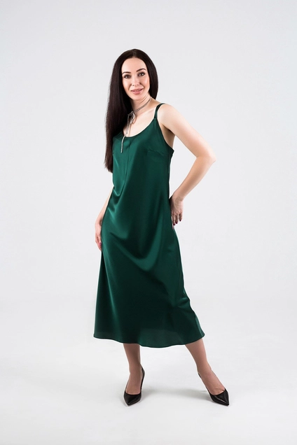 Платье 052 изумрудный LegendStyle