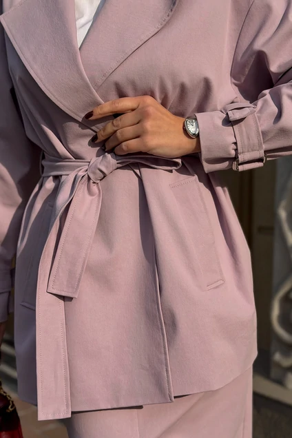 Тренч G-015 лиловый мини LegendStyle