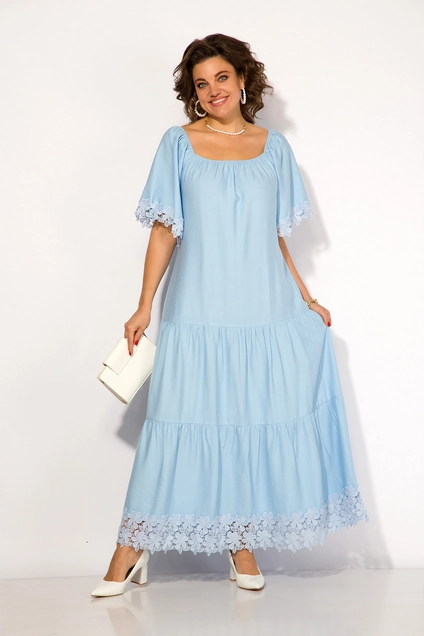 Платье 1451 голубой Liliana-style