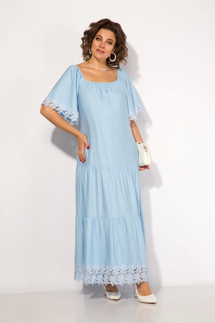 Платье 1451 голубой Liliana-style