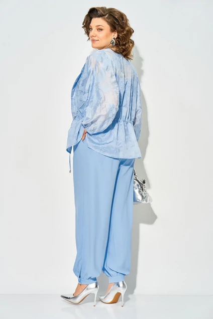 Костюм брючный 1535 голубой Liliana-style