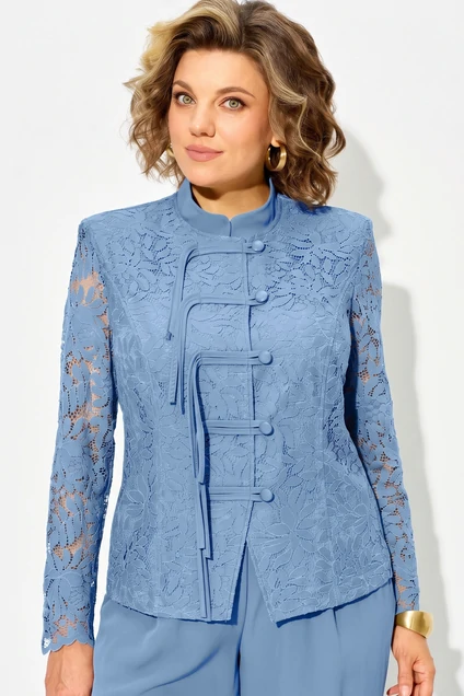 Костюм брючный 1553 голубой Liliana-style