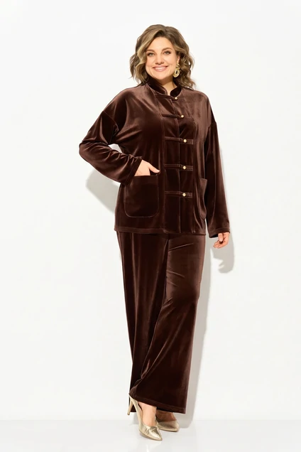 Костюм брючный 1582 шоколад Liliana-style