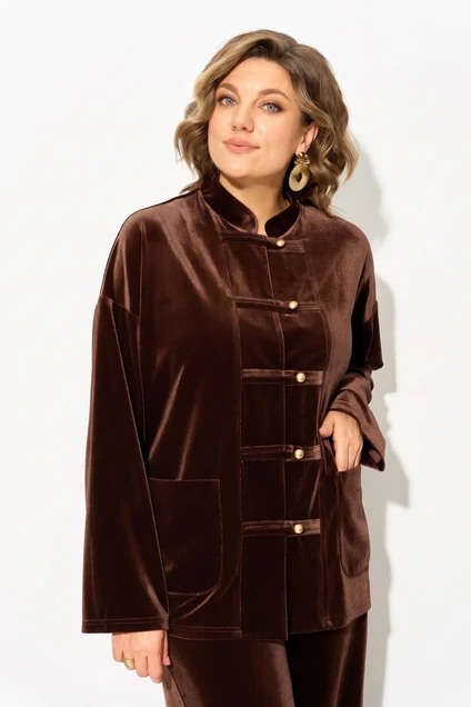 Костюм брючный 1582 шоколад Liliana-style