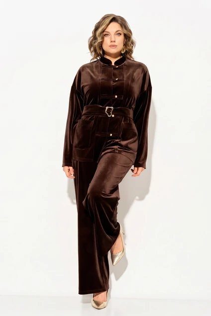 Костюм брючный 1582 шоколад Liliana-style