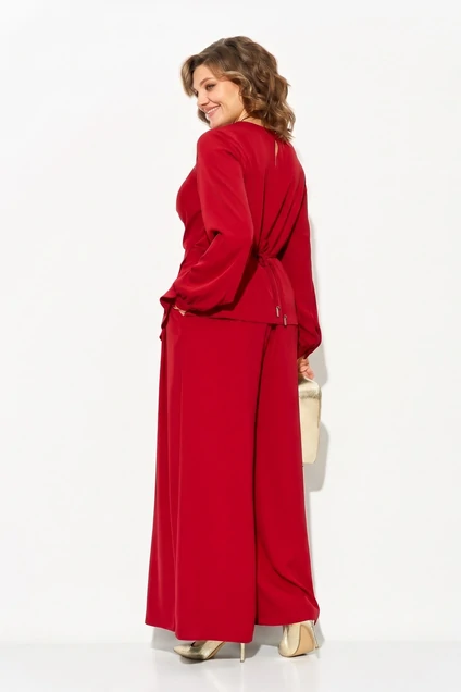 Костюм брючный 1585 красный Liliana-style