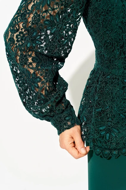 Костюм с юбкой 1586 изумруд Liliana-style