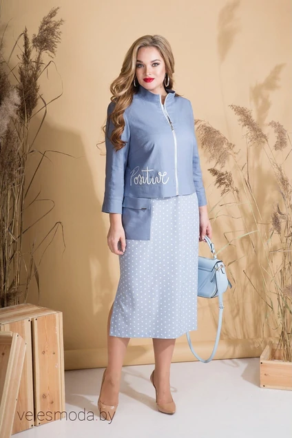 Комплект с платьем 794 голубой Liliana-style