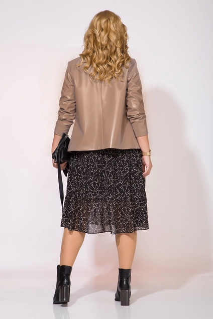 Костюм с платьем 921-922L бежевый Liliana-style