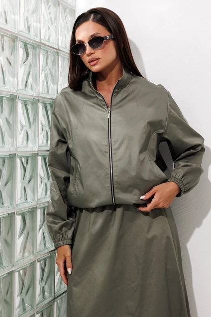 Костюм с юбкой 972 хаки Liona
