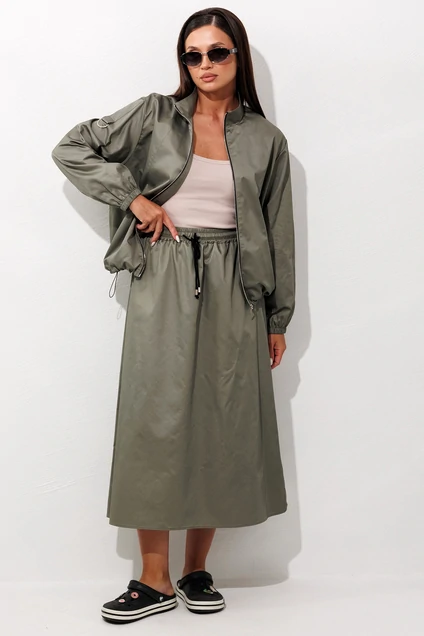Костюм с юбкой 972 хаки Liona