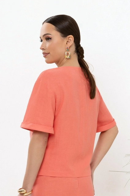 Костюм с юбкой 4891 коралл Lissana