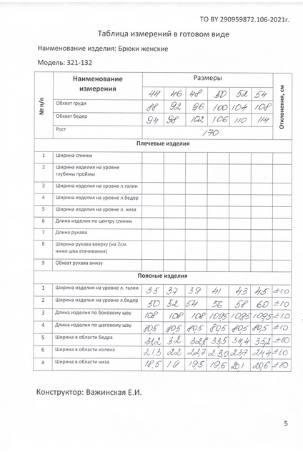 Брюки 321-132 серый MALI