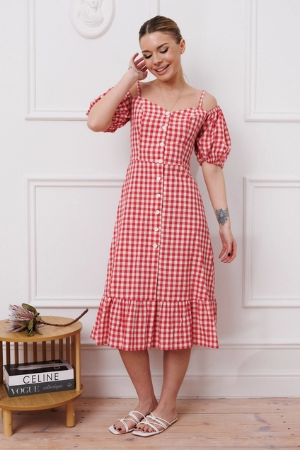 Платье 153 красный MARSHOP